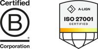 B Corp & ISO logos B Corp & ISO logos